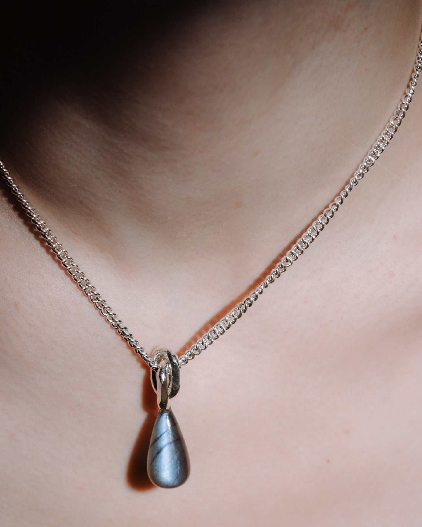 Silver Labradorite Necklace