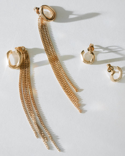 Gold-plated Bold earrings Day To Night