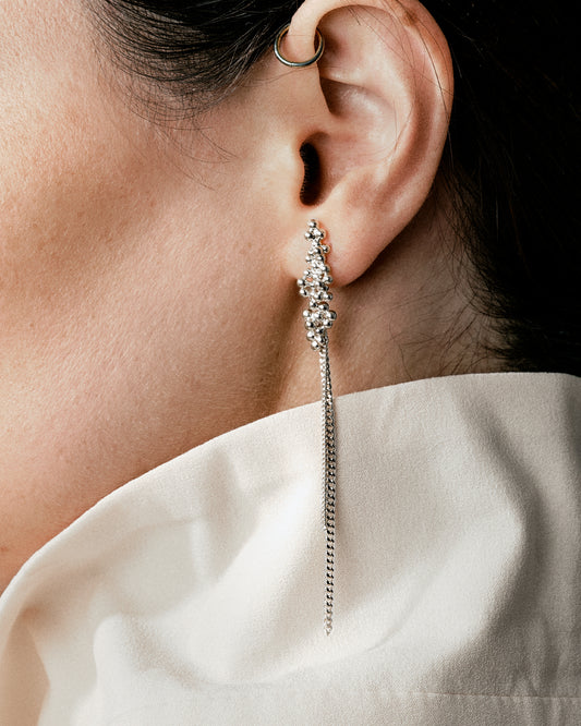 Silver earrings Kaviar