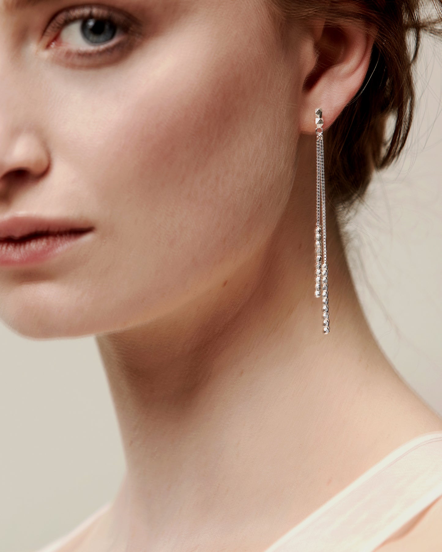 Long Silver Earrings Refined