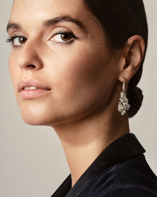 Statement earrings Kaviar silver