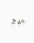 Mini earstuds Kaviar Silver