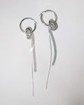 Silver modular earrings